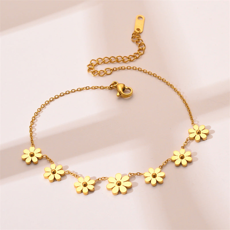 Wholesale Daisy Titanium Steel Bracelets